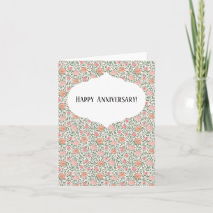 Cartão Vintage Rosas Rosa e Pêssego Perfeitos