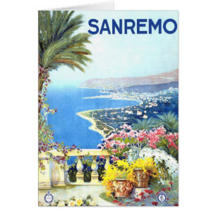 Cartão Vintage San Remo Itália Viagem da Europa