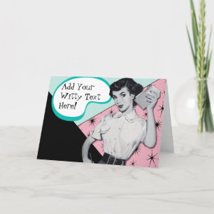 Cartão Vintage Sassy Secretary Card