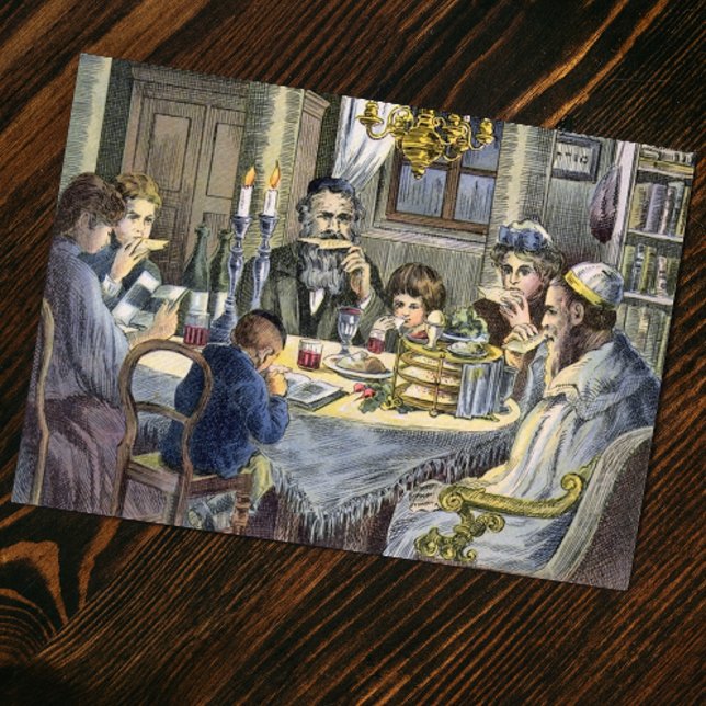 Cartão Vintage Seder (Criador carregado)