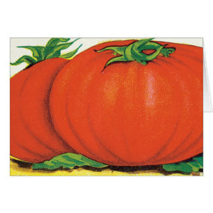 Cartão Vintage Seed Packet Art, Tomates Red Ripe