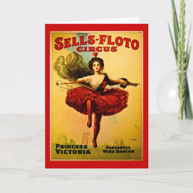 Cartão Vintage Sells-Floto Circus Poster (Frente)