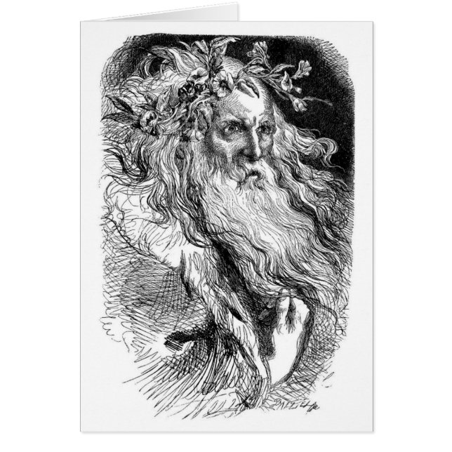 Cartão Vintage Shakespeare - rei Lear, (Frente)