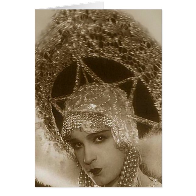 Cartão Vintage Showgirl (Frente)