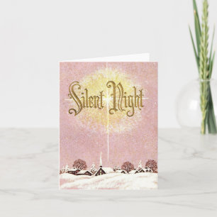 Cartão Vintage Silent Night Christmas
