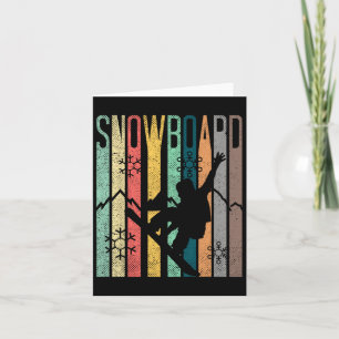 Cartão Vintage Snowboard T Shirt - Retro Vintage Snowb