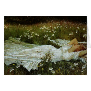 Cartão Vintage - Sonhar em um Campo de Visitas,