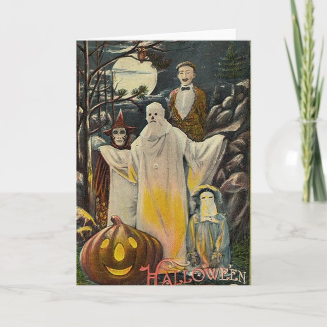 Cartão Vintage Spooky Halloween (Frente)