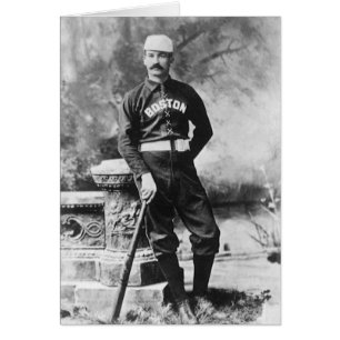 Cartão Vintage Sports Photo, jogador de beisebol em Bosto