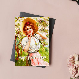 Cartão Vintage Springtime Emile Vernon Floral Birthday