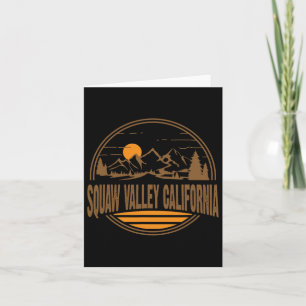 Cartão Vintage Squaw Valley California Mountain Hike Pr