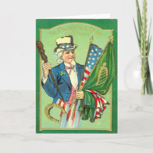 Cartão Vintage St Patrick's Day Irish American