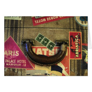 Cartão Vintage Suitcase