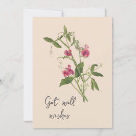 Cartão Vintage Sweetpea Flowers Fica Bem