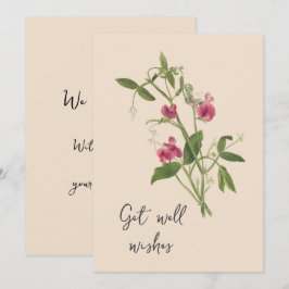 Cartão Vintage Sweetpea Flowers Fica Bem