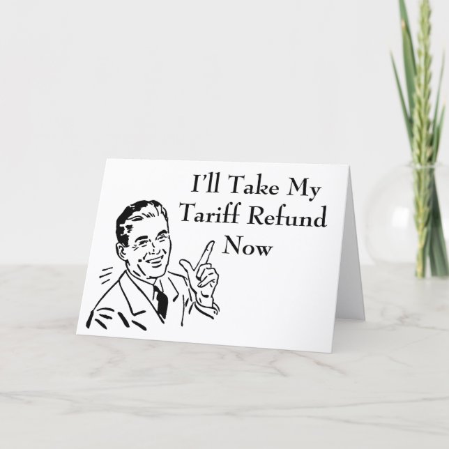 Cartão Vintage Tariff Refund Check (Frente)