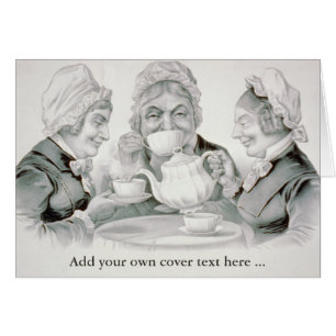 Cartão Vintage Tea Party, A Cup that Cheers