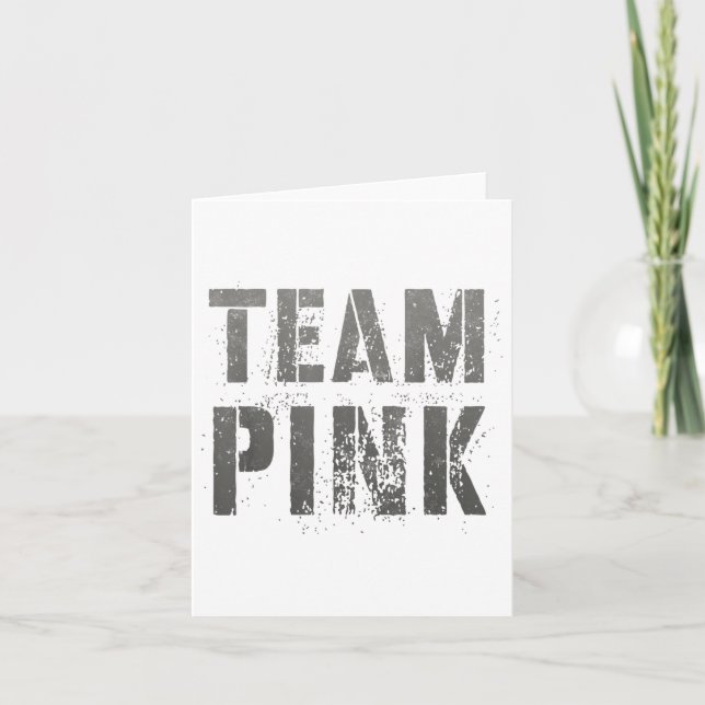 Cartão Vintage Team Pink Summer Camp (Frente)