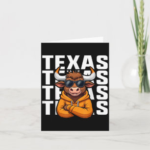 Cartão Vintage Texas Graphic Click For Men Women Kids