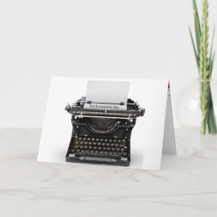 Cartão Vintage Typewrite Birthday