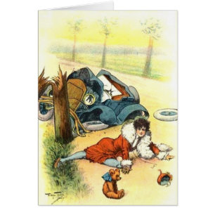 Cartão Vintage - Um Infeliz Acidente,