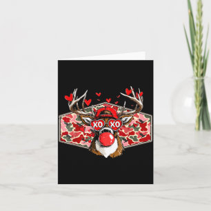 Cartão Vintage Valentines Engraçados Caça ao Veado Camo X