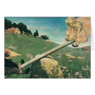 Cartão Vintage Veja Saw Margery Daw, Jessie Willcox Smith