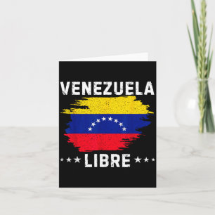 Cartão Vintage Venezuela Livre 2026 Bandeira da Venezuela