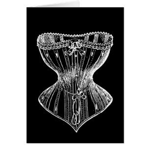 Cartão Vintage Victorian Corset