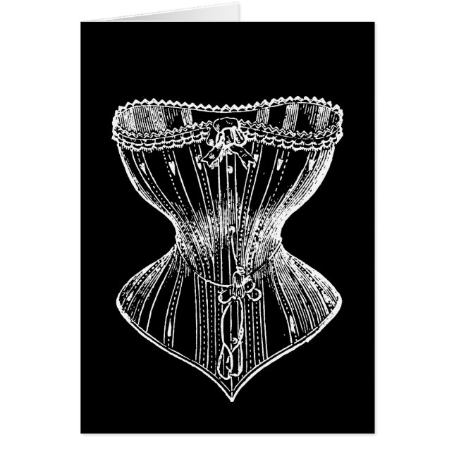 Cartão Vintage Victorian Corset (Frente)