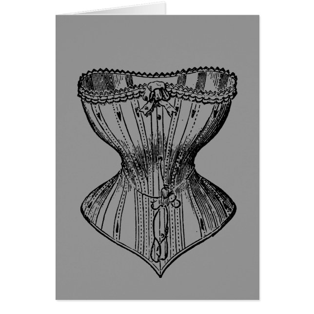 Cartão Vintage Victorian Corset (Frente)