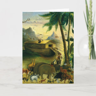 Cartão Vintage Victorian Folk Art, Noah's Ark by Hidley