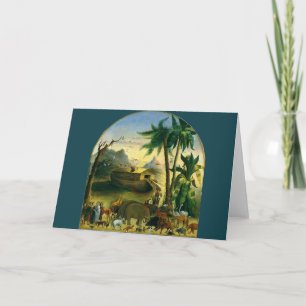 Cartão Vintage Victorian Folk Art, Noah's Ark by Hidley