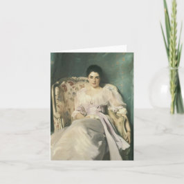 Cartão Vintage Victorian Lady Note Card - vazio