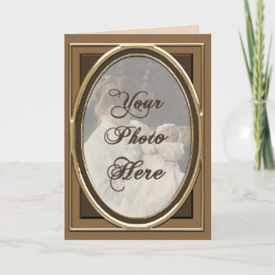 Cartão Vintage Victorian Leather Photo Frame