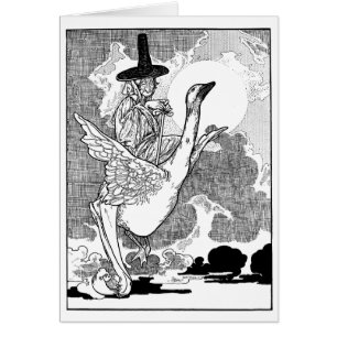 Cartão Vintage Victorian Madre Goose por Charles Robinson