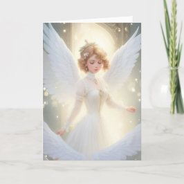 Cartão Vintage Victorian Retro Christmas Fairy Holiday