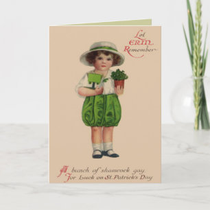 Cartão Vintage Victorian St. Patrick's Day Card