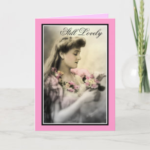 Cartão Vintage Victorian Young Lady photography-Card