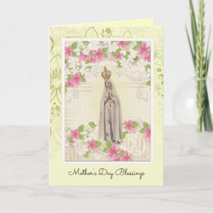 Cartão Vintage Virgin Mary Fatima Jesus Religião