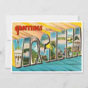 Cartão Vintage Virginia