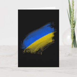 Cartão Vintage Washed Ukrainian Flag Minimalist Ukraine P