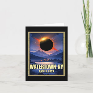 Cartão Vintage Watertown Ny Total Eclipse Solar 2024