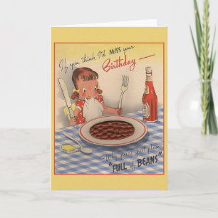 Cartão Vintage Whimsical Birthday Saudação