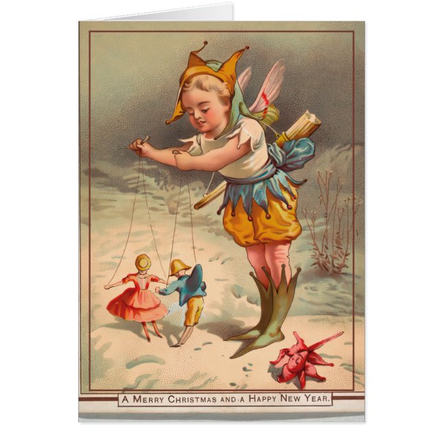 Cartão Vintage Winter Sprite (Frente)