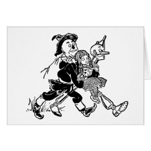 Cartão Vintage Wizard de Oz Dorothy Dorothy Dormindo com