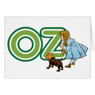 Cartão Vintage Wizard of Oz Dorothy Toto com BIG Letters