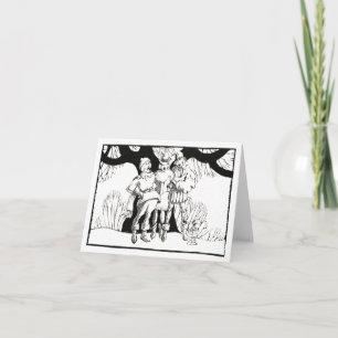 Cartão Vintage Woodblock style Deco Medieval Carolers