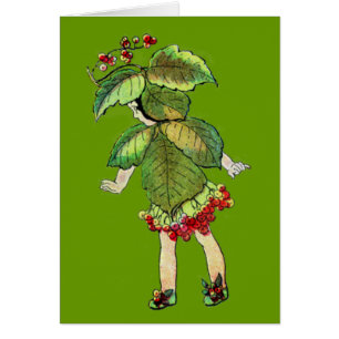 Cartão Vintage Xmas Pixies