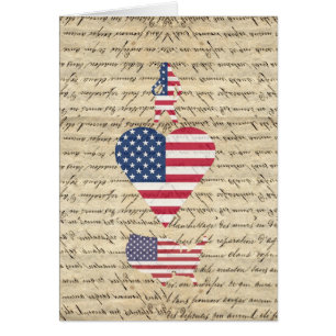 Cartão VintageI coração América